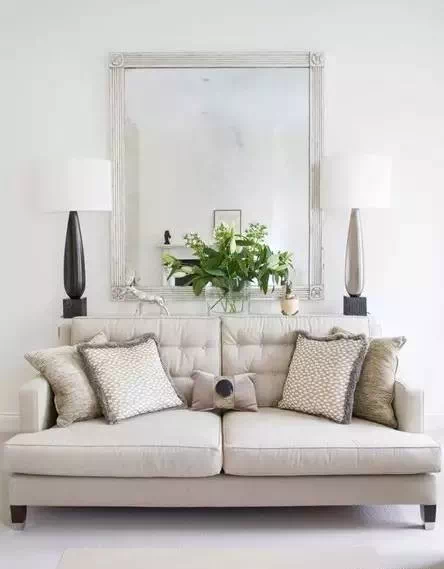 Hang a mirror in small living room