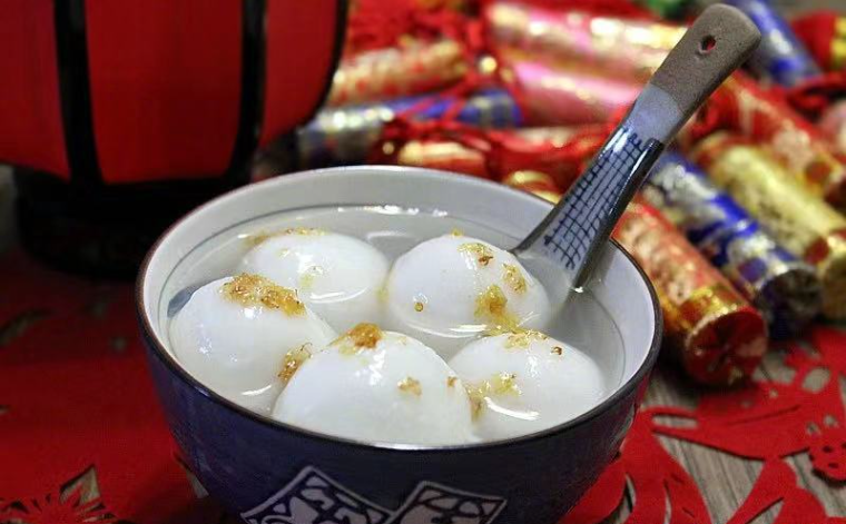 Chinese "Tangyuan" eaten in the Fifteenth day of the First month