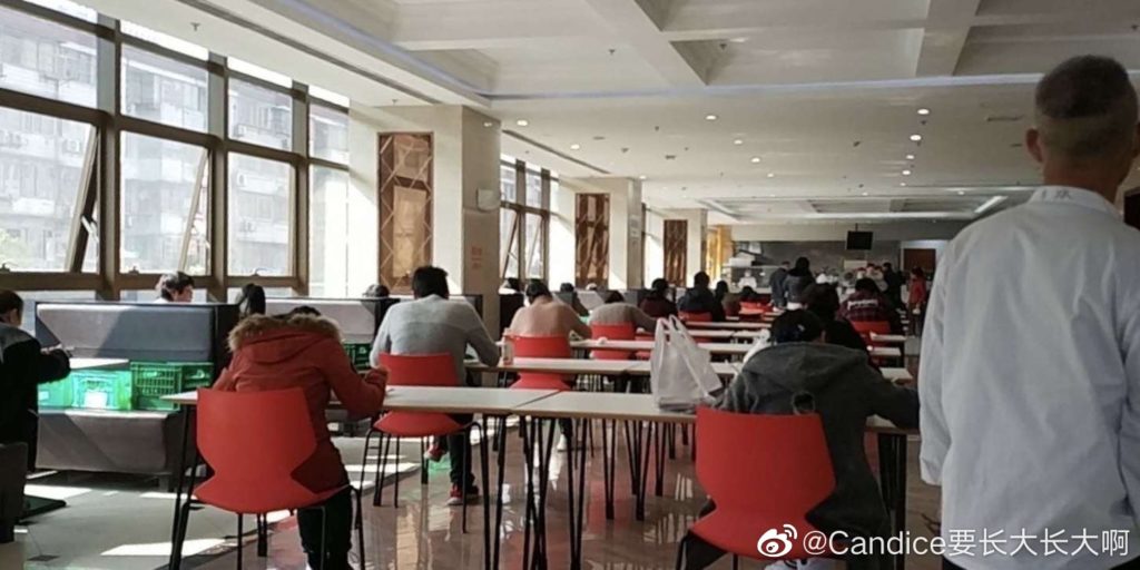 Lunch in canteen, China
